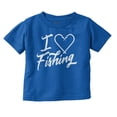 thumbnail image 1 of I Love Fishing Hook Heart Cute Cool Youth T Shirt Tee Girls Infant Toddler Brisco Brands 2T, 1 of 5