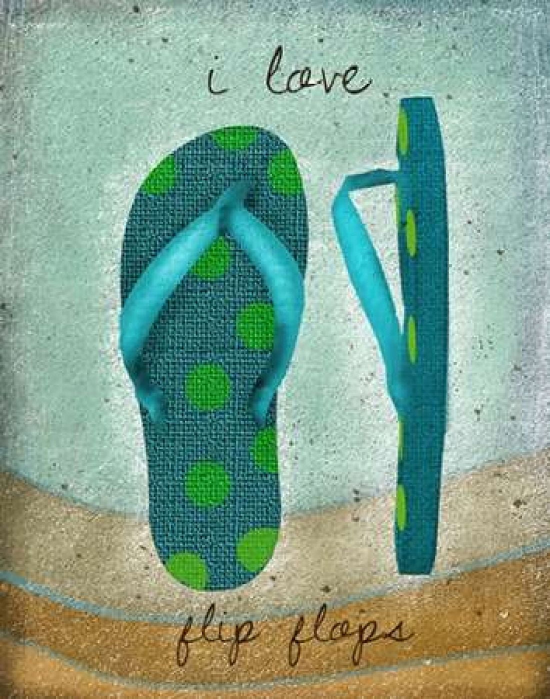 I Love Flip-flops Canvas Art - Beth Albert (22 x 28)