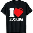thumbnail image 1 of I Love Florida. Beautiful Retro Heart - I Love Florida T-Shirt, 1 of 4