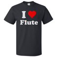 thumbnail image 1 of I Love Flute T shirt I Heart Flute Tee Gift, 1 of 2