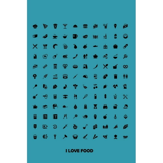 I Love Food: A notebook for the foodie in you (Paperback)
