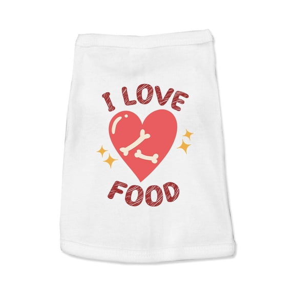 I Love Food Pet Tank Top  -Smartprints Designs,  3X-Large