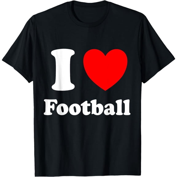 I Love Football T-Shirt The Official Red Heart, Love-Shirt The Official Red Heart Fashion Love Brand mens d d men，black，women，misfits，journey ，boys