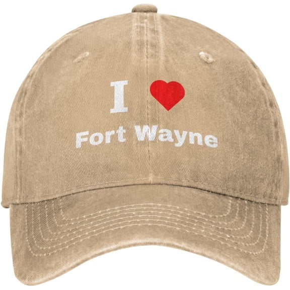 I Love Fort Wayne Baseball Cap for Men Women Hat Adjustable Vintage Cotton Dad Caps