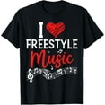 thumbnail image 1 of I Love Freestyle Music Shirt Funny Retro Music Lover Gift T-Shirt, 1 of 3