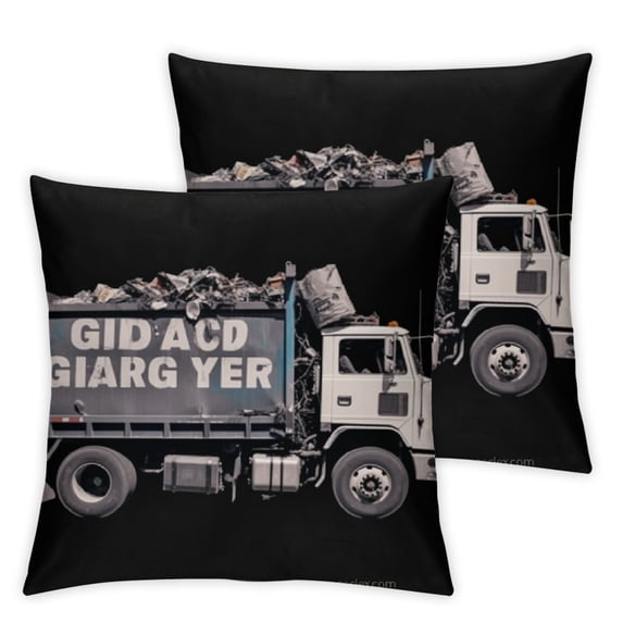 I Love Funny Garbage Truck Driver Recycling Throw Pillow, Multicolor