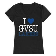 I Love GVSU Grand Valley State University Lakers Womens T-Shirt Black Small