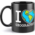 thumbnail image 1 of I Love Geography Geography Geographer World Mug Coffee Cup Novelty Cup Funny Coffee Mug Gift Black 11Oz, 1 of 6