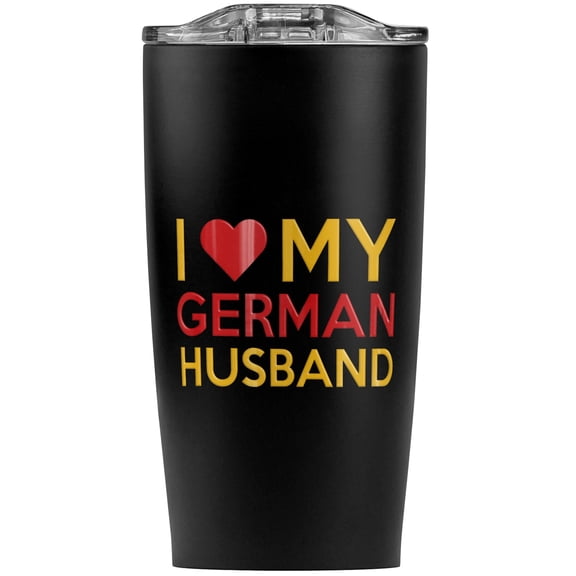I Love My German Husband Stainless Steel 20 oz Travel Tumbler, Vacuum Insulated & Double Wall with Leakproof Sliding Lid | Great for Coffee/Hot Drinks and Cold Beverages