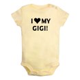 thumbnail image 1 of I Love My Gigi Funny Rompers For Babies, Newborn Baby Unisex Bodysuits, Infant Jumpsuits, Toddler 0-24 Months Kids One-Piece Oufits (Yellow, 0-6 Months), 1 of 4