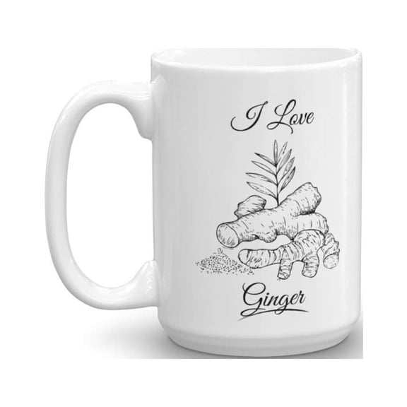 I Love Ginger Root Home Cooking Essentials Coffee & Tea Gift Mug Stuff For A Cook & Women Cooks (15oz)