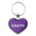 thumbnail image 1 of I Love Giraffes Heart Metal Key Chain, 1 of 1