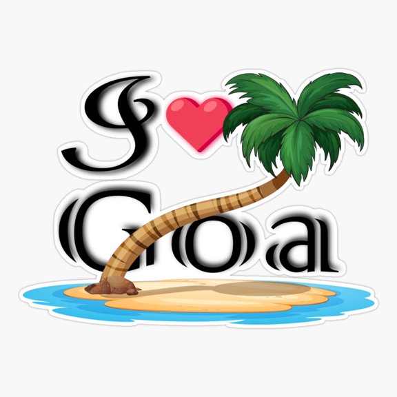 I Love Goa Beach Vibes Travel Scenery Sticker