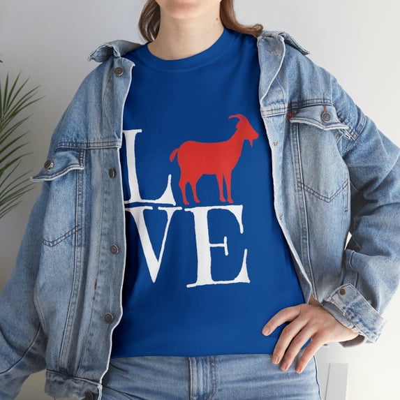 I Love Goats With Red Goat T-Shirt