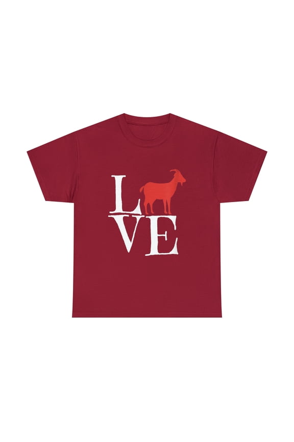 I Love Goats With Red Goat T-shirt