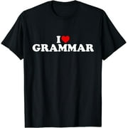 I Love Grammar - Heart T-Shirt
