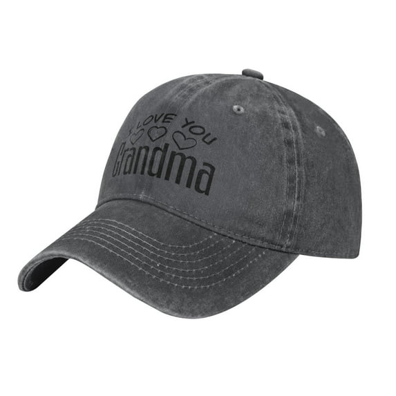 I Love Grandma Cowboy Hat Baseball Hat Trucker Hat For Men Women Retro Denim Hats Baseball Cap Dad Hat