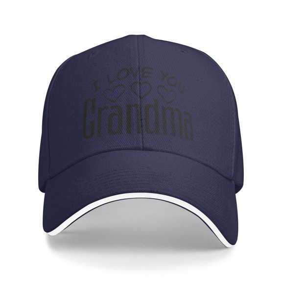 I Love Grandma Men Women Sandwich Cap Classic Baseball Capunisex Adjustable Casquette Dad Hat
