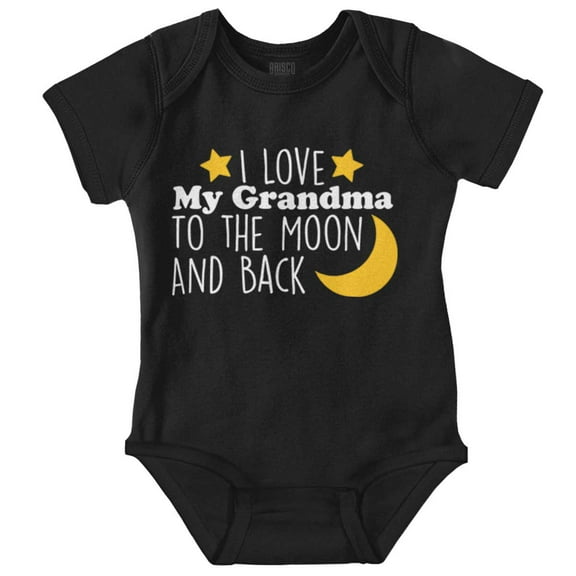 I Love Grandma To The Moon And Back Romper Boys or Girls Infant Baby Brisco Brands 12M