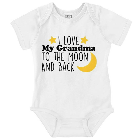 I Love Grandma To The Moon And Back Romper Boys or Girls Infant Baby Brisco Brands 24M