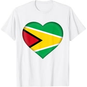 I Love Guyana | Guyanese Flag Heart Outfit T-Shirt