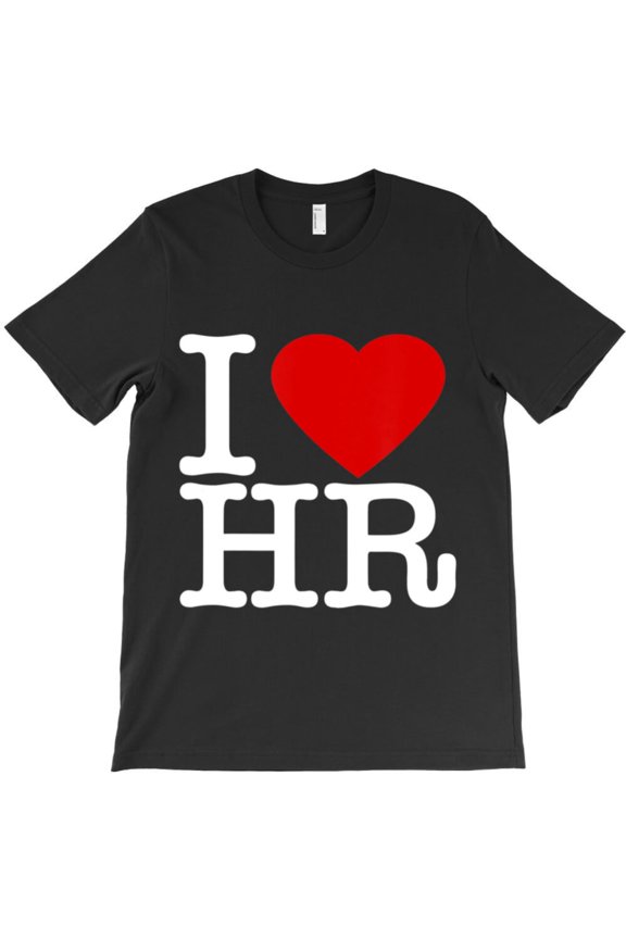 I Love HR Funny Red Heart Human Resources Holiday Graphic T-Shirt G9942, Up to 5XL