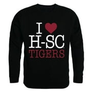 I Love HSC Hampden-Sydney College Tigers Crewneck Pullover Sweatshirt Sweater Black Small