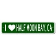 thumbnail image 1 of I Love Half Moon Bay California Metal Wall Decor City Limit Sign Size: 4 x 16 Inch, 1 of 4