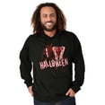 thumbnail image 1 of I Love Halloween Spooky Macabre Hoodie Sweatshirt Women Men Brisco Brands S, 1 of 6