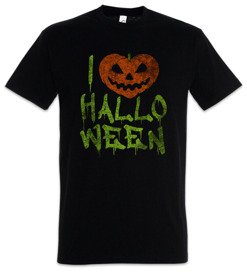 I Love Halloween TShirt Pumpkin Nightmare Face Witch Black Magic