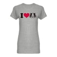 thumbnail image 1 of I Love Hamster Shaped T-Shirt Women -Image by Shutterstock, Female Large, 1 of 2