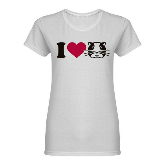 I Love Hamster Shaped Tee Women's -Image by Shutterstock