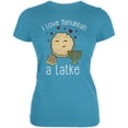 thumbnail image 1 of I Love Hanukkah A Lot Latke Juniors Soft T Shirt, 1 of 1