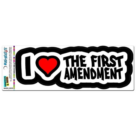 I Love Heart 1st Amendment - First Free Speech MAG-NEATO'S(TM) Car/Refrigerator Magnet