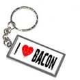 thumbnail image 1 of I Love Heart Bacon Keychain Key Chain Ring, 1 of 1