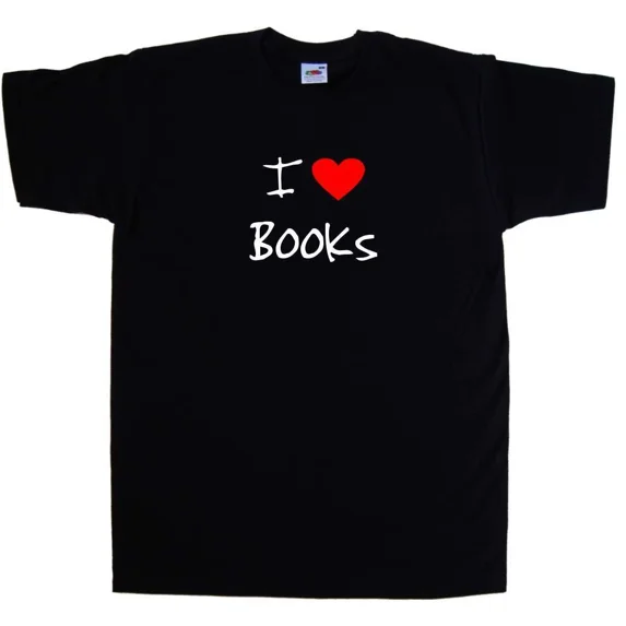 I Love Heart Books T-Shirt Gift