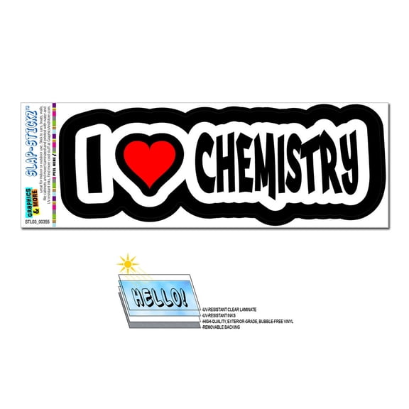 I Love Heart Chemistry SLAP-STICKZ(TM) Premium Sticker