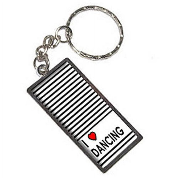 I Love Heart Dancing Keychain Key Chain Ring