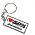 thumbnail image 1 of I Love Heart Dinosaurs They're Delicious Keychain Key Chain Ring, 1 of 1