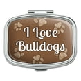 thumbnail image 1 of I Love Heart Dogs - Bulldogs - Rectangle Pill Box, 1 of 1