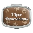 thumbnail image 1 of I Love Heart Dogs - Pomeranians - Rectangle Pill Box, 1 of 1