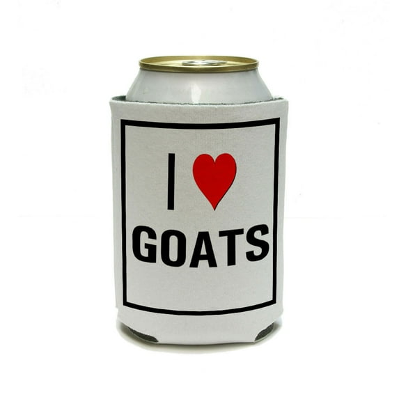 I Love Heart Goats Can Cooler Drink Insulator Beverage Insulated Holder