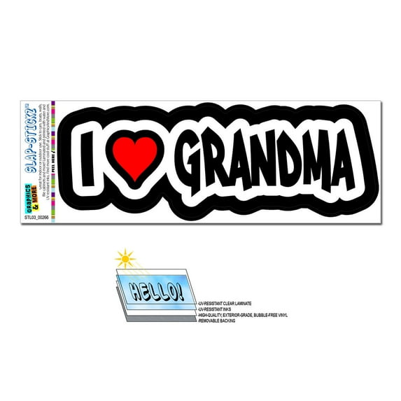 I Love Heart Grandma SLAP-STICKZ(TM) Premium Sticker