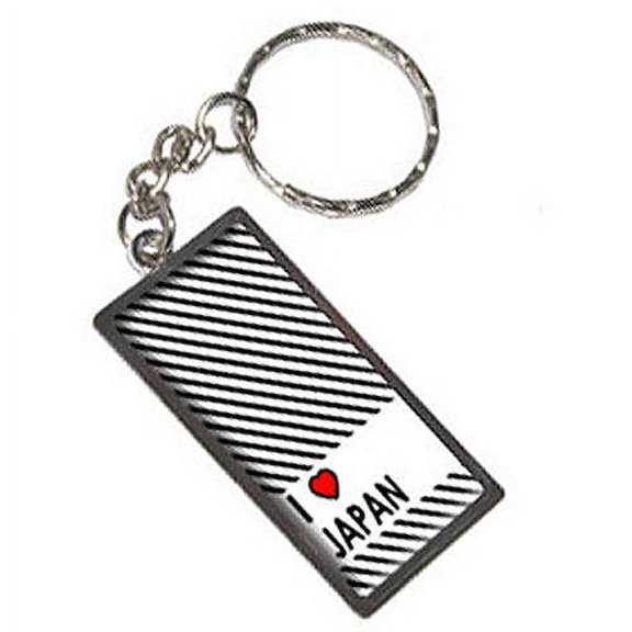 I Love Heart Japan Keychain Key Chain Ring