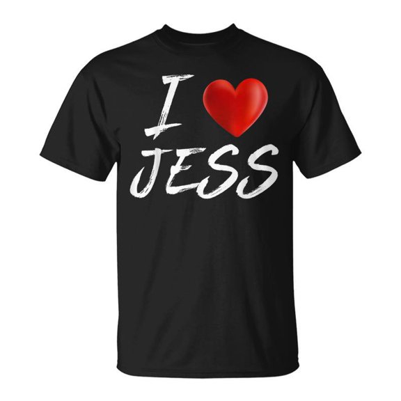 I Love Heart Jess Family Name T TShirt