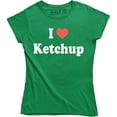 thumbnail image 1 of I Love Heart Ketchup Lovers Funny Tomato Cool Dad Gift Women's T-Shirt, 1 of 4