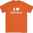 thumbnail image 1 of I Love Heart Ketchup T-Shirt Tee Funny Food Novelty GIft - Orange, XL, 1 of 1