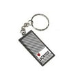 thumbnail image 1 of I Love Heart Lacrosse Metal Rectangle Keychain, 1 of 1