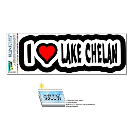 I Love Heart Lake Chelan - Washington SLAP-STICKZ(TM) Premium Sticker