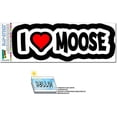 thumbnail image 1 of I Love Heart Moose Automotive Car Window Locker Bumper Sticker, 1 of 1
